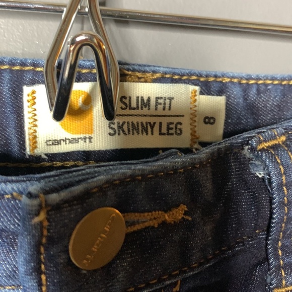 Carhartt Shorts Blue Denim Jeans Slim Fit Skinny - Picture 5 of 8